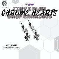 ราคา (พร้อมส่งในไทย) ต่างหู Chrome hearts Tiny E plus Drop earrings ของแท้100% (29288536729)