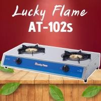 ราคา เตาแก๊สตั้งโต๊ะ 2 หัว ลัคกี้เฟรม รุ่น AT-102S บอดี้สแตนเลสทั้งตัว หัวเตาทองเหลืองไฟแรง ทนทาน ลดหนัก (29735713574)