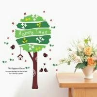 ราคา HIJAU สติ๊กเกอร์ติดผนัง CHILDRENS CARTOON TREE HAPPY TREE GARDEN GREEN BABY STUDY HOME DECOR WALL DECORATION (19255522022)