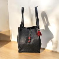 ราคา กระเป๋าหนังแท้ทรงถัง handmade มือสองนำเข้า (40907915822)