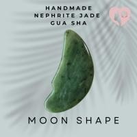 ราคา Handmade Green Nephrite Jade (Moon Shape) กัวซา นวดหน้า หยก เนฟไฟรต์ รุ่นพระจันทร์ งาน แฮนเมด เกรด พรีเมี่ยม (29736595435)