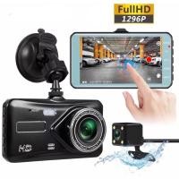 ราคา กล้องติดรถยนต์หน้าหลัง จอIPS ระบบสัมผัสแบบใหม่ 4" ภาษาไทย - FH800 OUCH BLACK NANOTECH นึ่งปีของแท้ ชัดสุด ๆสินค้าประกันห (4545543939)