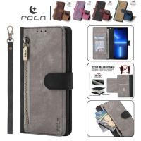 ราคา OPPO Flip Leather Cases A95 A94 A93S A93 A92 A92S A98 Casing Card Magnetic Buckle Wallet Zipper Bracket Shielding Soft Cases เคสโทรศัพท์สองสี (52555074239)