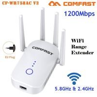 ราคา Comfast CF-WR758AC V2 WiFi Extender Repeater 1200Mbps 4-เสาอากาศ (29514954391)