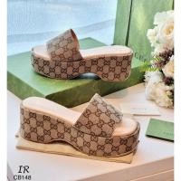 ราคา CB148 รองเท้าส้นเตารีด วัสดุผ้าลาย สูง 2.7 นิ้ว เสริมหน้า 1.5 นิ้ว (19488307176)