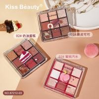 ราคา KISS BEAUTY พาเลทอายแชโดว์ 9 สี เนื้อแมทท์ ชิมเมอร์ #87212 (19943571046)
