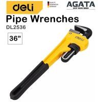 ราคา DELI ประแจท่อ 36" DL2536 H/Duty Type ประแจท่อประแจท่อแบบปรับได้ Plumber Spanner (53856153390)