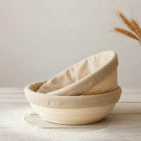 ราคา ตะกร้าพิสูจน์แป้งขนมปังวงรีหวาย - ตะกร้าหมักแป้งขนมปังสานมือสําหรับอบขนมปังที่บ้าน อุปกรณ์ครัว (41523580509)