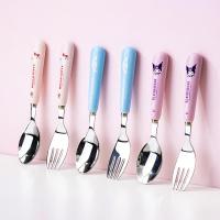 ราคา JIOJIA ช้อนส้อม Sanrio ตระกูล หูจับเซรามิก สแตนเลสหนา ลายการ์ตูนน่ารัก อุปกรณ์กินข้าวสำหรับเด็ก (50604830019)