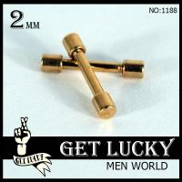 ราคา 1188 จิวระเบิดหู จิวขยาย ผู้ชาย/ผู้หญิง GET LUCKY ชุด(2ชิ้น) สีทอง ขนาด2mm จิวหูห่วง จิวหลอก (2133852037)