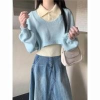 ราคา พร้อมส่ง เสื้อไหมพรม ผู้หญิง เซต2ชิ้น แฟชั่นหน้าหนาว เสื้อกันหนาว แขนกุด แขนยาว ปลายจั๊ม ครอป สไตล์ น่ารัก สาวสวย มือ1 (53956177381)