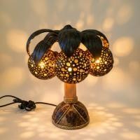 ราคา โคมไฟกะลามะพร้าว ต้นไม้ 3 ลูก (ฐานกะลา) งานแฮนด์เมด Coconut lamp ของขวัญตกแต่งบ้าน (44374951457)