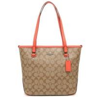ราคา กระเป๋าสะพาย COACH F58294 ZIP TOP TOTE IN SIGNATURE (568820586)