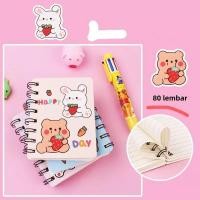 ราคา MATAHARI WHOLESALE - MINI RING A7 NOTES Book สมุดโน๊ตลายน่ารัก (42855697716)