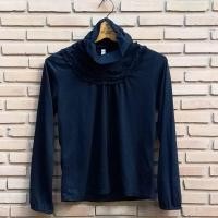 ราคา เสื้อยืดแขนยาวสีดำ คอเต่า งานสวยๆ หวานๆ แต่งระบายช่วงอก สไตล์ญี่ปุ่น ป้ายไซส์L (6360109446)