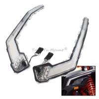 ราคา UTV 1Pair Front Signature Light Assembly LED White DRL Running Light Eyebrow For Can Am Maverick X3 (26244126738)