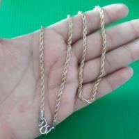 ราคา สร้อยคอสแตนเลสแท้ลายเกลียวเพชร สี 2 กษัตริย์ 22 นิ้ว 2มิล (606344353)