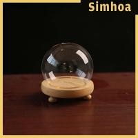 ราคา [SIMHOA] เข็มกลัดโดมแก้วพร้อมฐานไม้แสดงการตกแต่งโดมลูกโลกหิมะสําหรับหินงานฝีมือ DIY ของสะสมดอกไม้ Keepsake (49506715647)