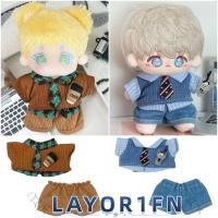 ราคา LAYOR1FN ตุ๊กตาชุดนักเรียน,สีฟ้าสีน้ําตาลเล่นบ้านตุ๊กตาเสื้อผ้า, Creative Photo Prop คอสเพลย์ 10 ซม.เสื้อตุ๊กตากางเกงชุดผ้าฝ้ายยัดตุ๊กตา (50356546221)