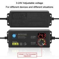 ราคา AC 110-240V เป็น DC 3-24V อะแดปเตอร์จ่ายไฟตัวแปลง 5.5x2.5 มม.ปลั๊กอะแดปเตอร์จ่ายไฟจอแสดงผล LED 60W 2.5A (42004112532)
