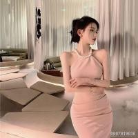 ราคา เตรียมจัดส่งเดรสสายเดี่ยวทรงเข้ารูป เดรสสายเดี่ยว ทรงเข้ารูป กระโปรงทรงสอบ ทรงเข้ารูป กระโปรงผ่าหลัง สีชมพู (20044817484)