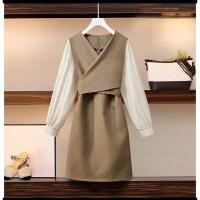 ราคา ชุดเดรส มือ 2 สภาพดี พร้อมส่ง กระโปงเดรสสั้น แขนยาว สีกากี สีน้ำตาล (28001162084)