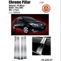 ราคา Toyota Vios 2003 - 2007 เสาตัดประตูหน้าต่างประตู Chrome (4 ชิ้น) (51306018882)
