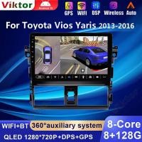 ราคา (8GB + 128GB 8Core 2.6Ghz) 10.1 นิ้ว 2din Octa Core Car Android Player รองรับกล้อง 360 สําหรับ Toyota Vios Yaris 2013 2014-2016 (42505199106)