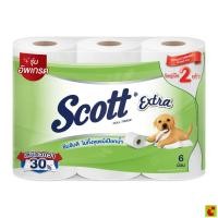 ราคา สก๊อตต์ เอ็กซ์ตร้า กระดาษชำระแบบม้วน ความยาวสองเท่า แพ็ค 6 (50057105210)