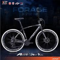 ราคา COYOTE จักรยานไฮบริด 700C / ตัวถัง อลูมิเนียม ไซส์ 49 / รุ่น FORAGE (สีดำ/ขาว) (300482542)