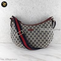 ราคา Gucci 181092 GG Canvas Red Navy Blue Messenger Bag มือสอง ก่อนสั่งซื้อทักแชทก่อนนะคะ (28394249329)