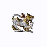 ราคา พญาสิงห์มหาลาภลอยองค์พิมพ์เล็ก เนื้อสัมฤทธิ์ชุบ 3K หลวงปู่หงษ์ พรหปัญโญ วัดเพชรบุรี จ.สุรินทร์ รุ่น มั่ง มี ศรี สุข ป... (8566005919)