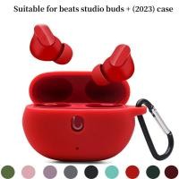 ราคา ฝาครอบสําหรับ 2023 ใหม่ Beats Studio Buds + เคสซิลิโคน Anti-Lost เคสกันกระแทกสําหรับ Beats Studio Buds Case พร้อมพวงกุญแจ (26768943869)