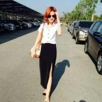 ราคา (ส่งฟรีลทบ.)กระโปรงนักศึกษา ทรงเอยาว (367140024)
