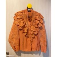 ราคา เสื้อลูกไม้ แขนยาวสีส้มอิฐ (4160268462)