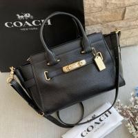 ราคา COACH #87295 Swagger 27 in Pebble Leather หนังวัวแท้ทั้งใบ สีดำ (4041861965)