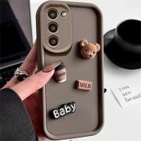 ราคา S 21 22 23 น่ารัก 3D หมีซิลิโคนเหลวสําหรับ Samsung Galaxy S21 S23 Fe S22 Plus Ultra S23plus การ์ตูนปกอ่อน S20fe S21fe (43628661764)