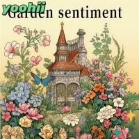 ราคา โยฮิ สมุดระบายสีดอกไม้,20แผ่นความเครียดบรรเทามือวาดหนังสือ,ที่มีสีสันตลกการศึกษาผ่อนคลายกราฟฟิตีภาพวาดหนังสือดินสอสี (56306874399)