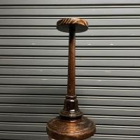 ราคา ขาตั้งเศียร ขาตั้งหัวโขนขนาดครอบศีรษะ ไม้สนย้อมสีโอ๊ค 16 นิ้ว (19982708276)