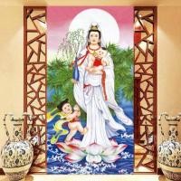 ราคา ครอสติสคริสตัล เจ้าแม่กวนอิม ขนาด45*80cm ติดเต็มแผ่น (1499271283)