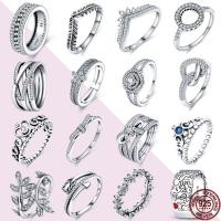 ราคา แหวนสุภาพสตรี100% 925เงินสเตอร์ลิงเพทายปรารถนากระดูกแหวนมงกุฎดาวดวงจันทร์เกล็ดหิมะเพทายแหวนแฟชั่นหมั้นเครื่องประดับแต่งงาน (29170719411)