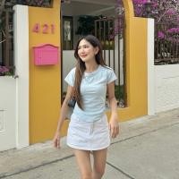 ราคา nicharisshop - basic tee size m color blue (28401965511)