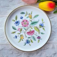 ราคา ถาดเล็ก Minton Haddon Hall Made Gold Edge Made in England Fine Bone China Round Trinket Tray ขอบทอง จานอังกฤษ (8660152553)