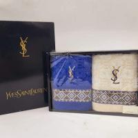 ราคา ใหม่กริ้บ New YSL ผ้าฝ้ายแท้ 100% Made in Japan ผ้าขนหนูสำหรับเช็ดผมขนาด 30 x 35 cm ปักลายปักโลโก้ YSL 2สี 2 ผืน (18843079989)