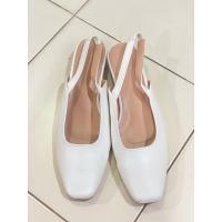 ราคา รองเท้าคัทชู ปิดหน้ารัดส้น สีขาว ไซส์ 41 (55906794717)