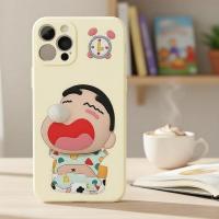 ราคา เคสกันกระแทกตรงขอบลายชินจังเบจ สําหรับไอโฟน15โปร/13โปรแม็ก/14โปรแม็ก/13/14/11/12/14 ผู้หญิงนุ่มป้องกันตก X/78GES2 ฝาครอบโทรศัพท์ (40378411902)