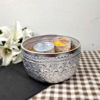 ราคา ขันเงิน 1 ชุด ได้ 3 ใบ 8.5 นิ้ว 1 ใบ , 3 นิ้ว 2 ใบ ขัันสงกรานต์ ขันเงินอลูมิเนียม ใบใหญ่ (24790997191)
