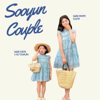 ราคา Sooyun ชุดเดรสคู่รักจับจีบสีฟ้า/ชุดเบบี้ดอลล์คู่รักแม่และลูก (29137911629)