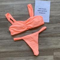 ราคา [BKN612] <AU> NEON ORANGE BIKINI SET Thongs/Slit Thongs (40113500696)