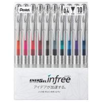 ราคา Pentel EnerGel Liquid Gel Ink Ballpoint Pen - 10 Colors - Clear Barrel - 0.4mm, 0.5mm, 0.7mm Options (40473878965)